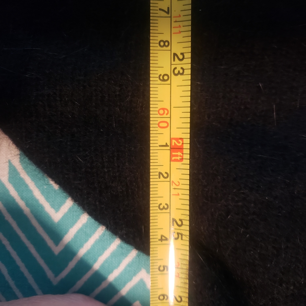 Erez Vintage Sweater large black Angora Rabbit Hair Leather Snakeskin - Picture 10 of 12